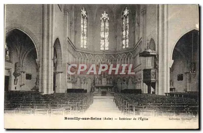 Romilly-sur-Seine (Aube) — Interior da Igreja — Coleção Thiébaut