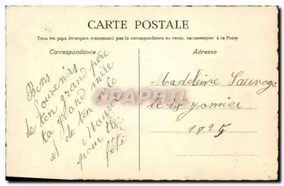 Flores de pensamento — Aniversário — Carta postal — Verso