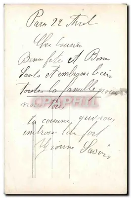 Pansies — Bonne Fête — Flor, n°1092 — Verso