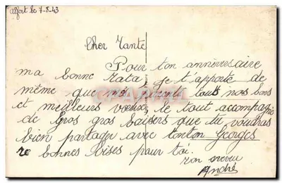 Criança com buquê de rosas — Aniversário — JC PARIS 532 — Verso