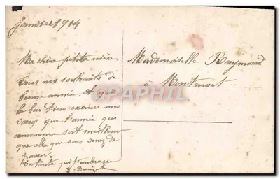 Mulher em vestido de estilo 1910 — Boa Ano 1252 — EHP — Verso