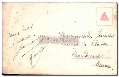 Jovem mulher em vestido bordado — retrato — editor desconhecido, número de série ilegível — Verso