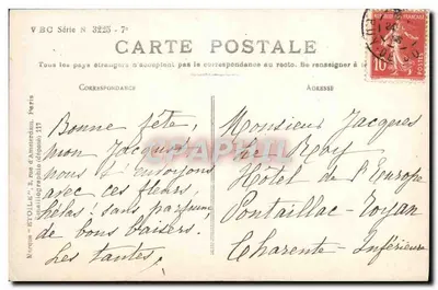 Mała dziewczynka patrząca na koszyk z kwiatami — Sazerac Phot. — seria VBC nr 3225 — Rewers