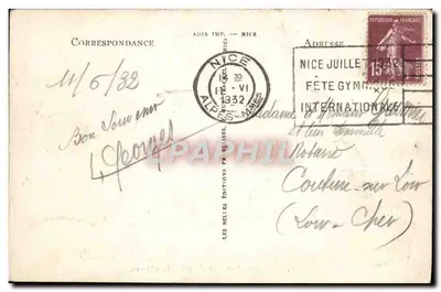 NICE — Ogólny widok z zamku — Wydawnictwo Belles Éditions, n° 287 — Rewers