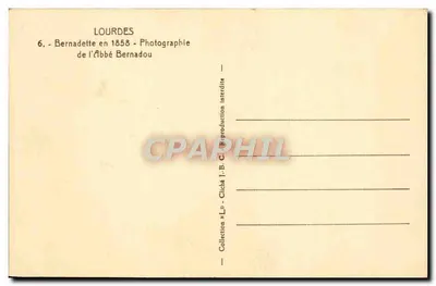 Bernadette Soubirous — Fotografia Abba Bernadou — Zbiór J.B. Bernadou — Rewers