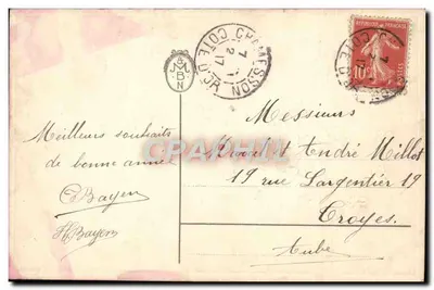 Fiolety — Wesołych Świąt — wydawca M.B.N. n° 107 — Rewers