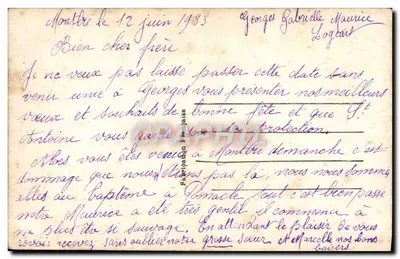 Mulher com casaco vermelho e chapéu verde — Boa Festa — editor A.J.R. n° 1746 — Verso