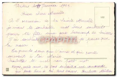 Rosa — Bom dia — editor desconhecido, n° de série 532 — Verso