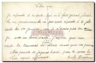 Róża — Pamiątka — PC PARIS 610 — Rewers