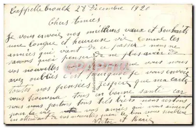 Bundel paarse bloemen en bessen — D.S.E.B. Paris 2204 — Achterkant
