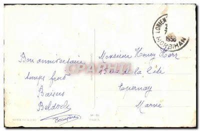 Bukiet żółtych róż — Urodziny — Beaupère, seria n°4.030 — Rewers
