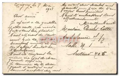 Mazzo de muguet — Je porte Bonheur — editor Télus n°7640 — Verso