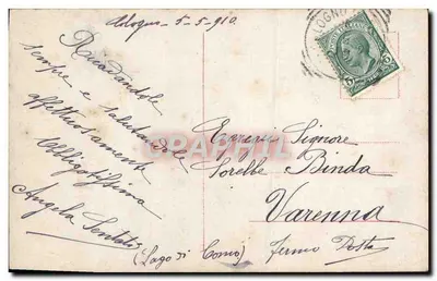 Bukiet fioletów i mleczów — wydawca Noto, nr 7078 — Rewers