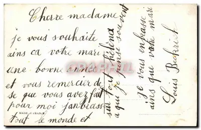 Criança com buquê — Boa Ano — editor desconhecido, n° 4087 — Verso