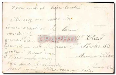 Hombre con estribo decorado — Buena Año — REX 4520 — Reverso