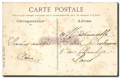 Um Raiser de Shuija — Flores em um carrinho — Edição E. L., Paris — Verso