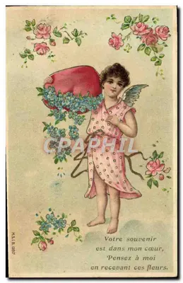 Cupido com coração — edição M.S.T.B. 1907 — editor M.S.T.B.