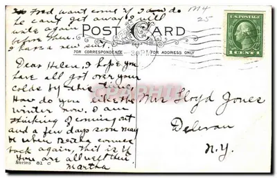 Cruz y lirio blanco — Una Pascua tranquila — Serie de tarjetas postales 81 C — Reverso