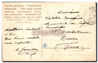 Anjo tocando da metairie — carta postal — editor não visível — Verso