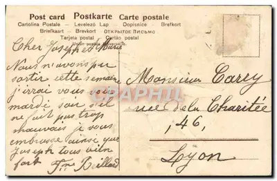 Dziewczyna trzymająca bukiet — Delikatny wspomnienie — seria SER. 417 — Rewers