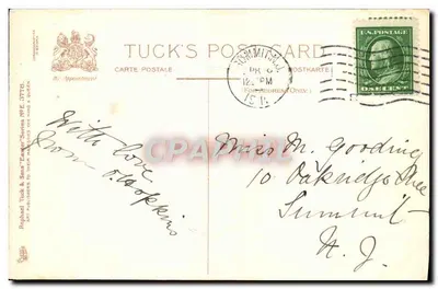 A Happy Easter — Igreja e lírios — Tuck's Post Card N° 5-37778 — Verso