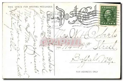 Paisagem pastoril com ovelhas — Carta postal de Páscoa — editor não visível — Verso