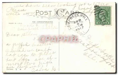 Rose et croix — vue de village — éditeur POST CARD — Verso