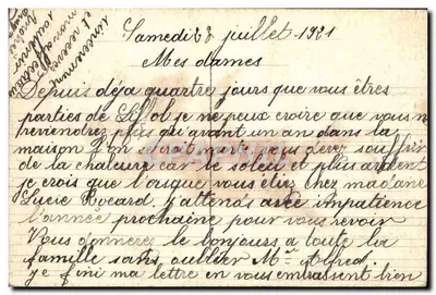 Ave e rosas — ilustração — datada por volta de 1931 — Verso