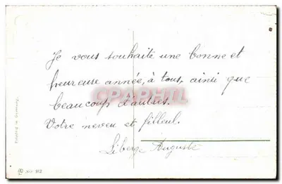 Bonne Année — krajobraz i książki — wydawca niewidoczny, numer serii niewidoczny — Rewers
