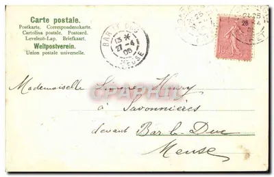 Violetas — Carta postal comemorativa — editor não identificado — Verso