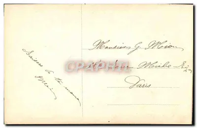 Aniversário — 21 de Abril de 1909 — Carta postal decorada com rosa e bagas — Verso