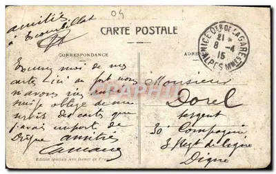 Digne — Avenue de l'École Normale — Edizione speciale Aux Dames de France — Verso