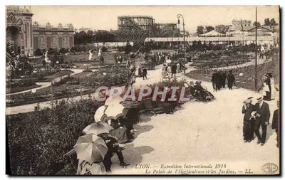 लियोन — 1914 के अंतरराष्ट्रीय प्रदर्शनी — हॉर्टिकल्चर के पैलेस और बगीचे — LL.