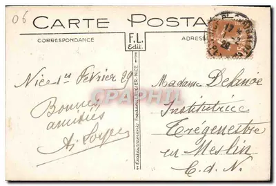 Nice — Monument 'Pastoralna Poesja' — F.L. Edit. — Rewers