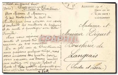 Cartolina d'epoca Massif De La Grande Chartreuse Route du desert — Verso