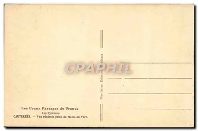 Cauterets — Ogólny widok z Mamelon Vert — Tito — Rewers