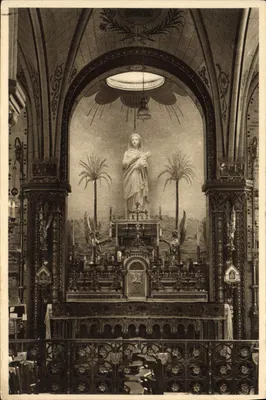 Interior da capela Santa Filomena — vista do altar — editor L'Archiconfrérie, Paris
