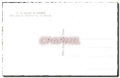 Karmel w Lisieux — widok z wnętrza ogrodzenia — Office Central de Lisieux, n°65 — Rewers