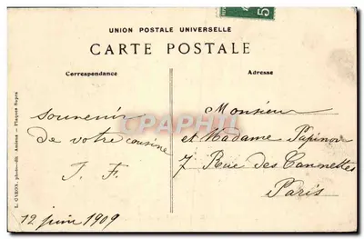 Amiens — Palácio de Justiça — L. GVRON - foto-dit Amiens - Tiragens Supra — Verso