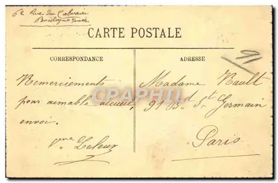Boulogne-sur-Mer — A Porta Gayole — M. Leleu — Verso
