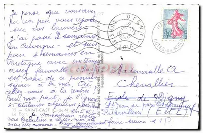 Port de Saint-Cast-le-Guildo — vue du port avec bateaux et quai — éditeur Les Tirages Modernes — Rewers