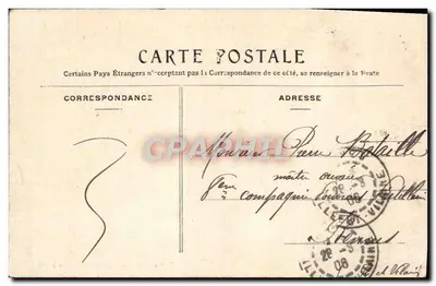 Cherbourg — Entrada do Jardim Público — Edit. casa L. Ratti, novidades, Cherbourg — Verso