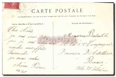 Fougères — As Torres do Castelo — G.F. — Verso