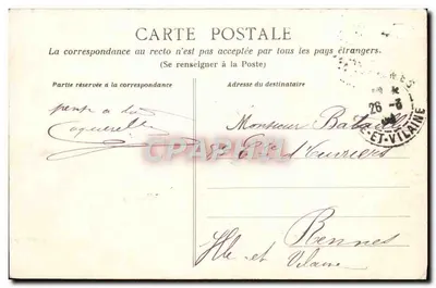 Fougères - O Castelo (lado Sul) — Coleção G. B. — Verso