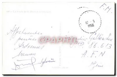 A curva do rio Meuse em Montfaucon — Editor F. BEAUNT, n° 640 — Verso