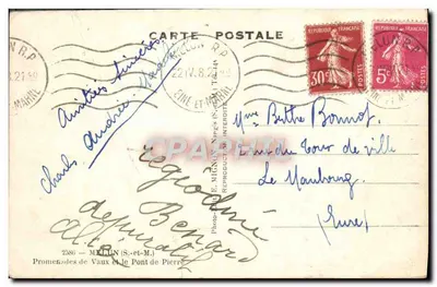 Promenady de Vaux i Most Kamienny — E. Mignon — 2586 — MULUN (S.-et-M.) — Rewers