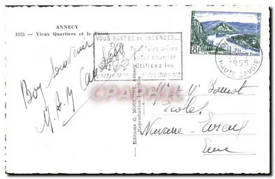 Annecy — Velhos Bairro e o Thiou — Edições G. Mototrist, Annecy, n°1325 — Verso