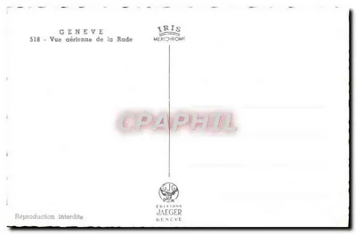 Genewa — Widok z lotu ptaka na Rade — Éditions Jaeger — Rewers