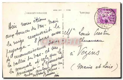 De bron van de Var — ESTEING (Hoogte 1.680 m.) — Uitgever: Les Belles Éditions Françaises, Nice — Achterkant