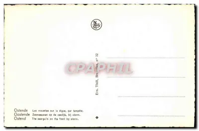 Ostende — Słonie na przystani, pod burzowym niebem — Ern. Thill, Bruksela, nr 32 — Rewers